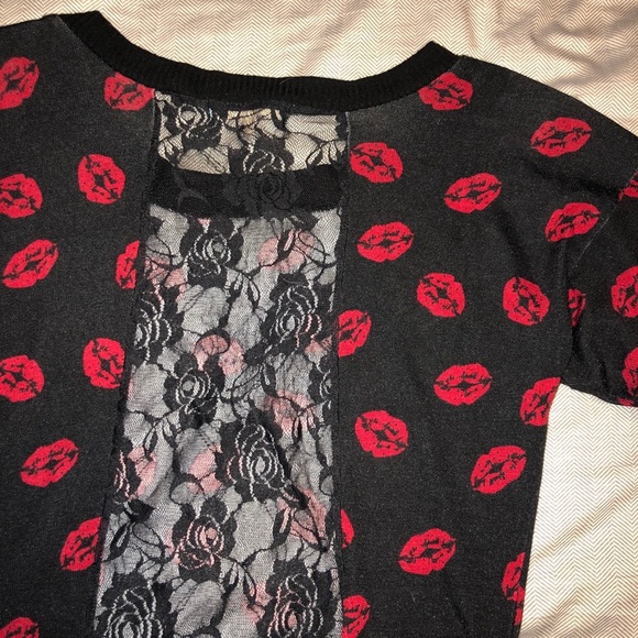 Black Sweater with Lace Back - Picture 2 of 3